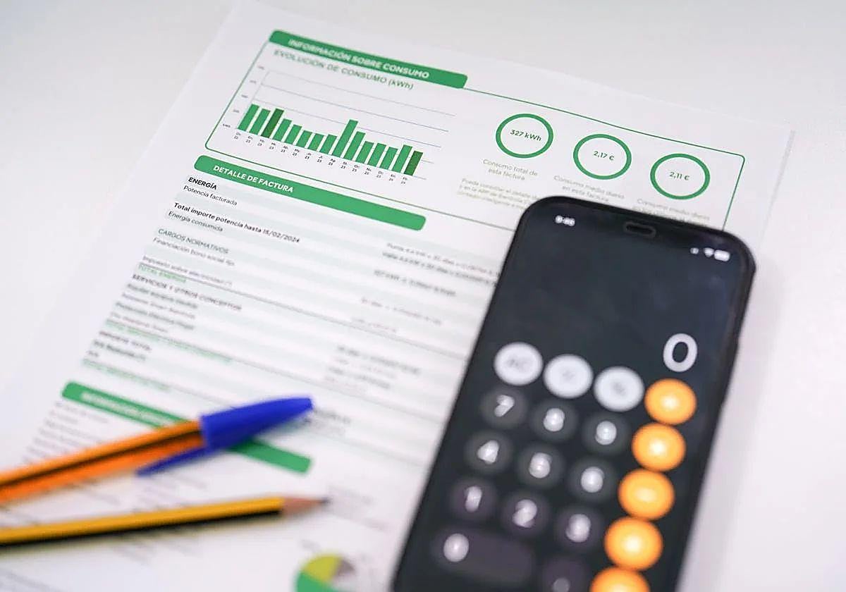 Una factura de la luz en una imagen de recurso.