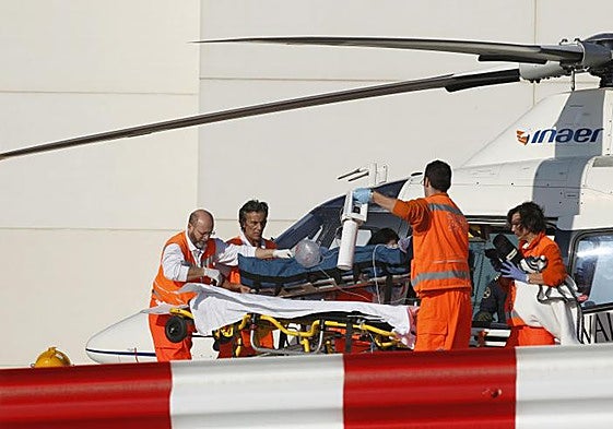 Imagen de archivo de una intervención del helicóptero medicalizado de la Generalitat.