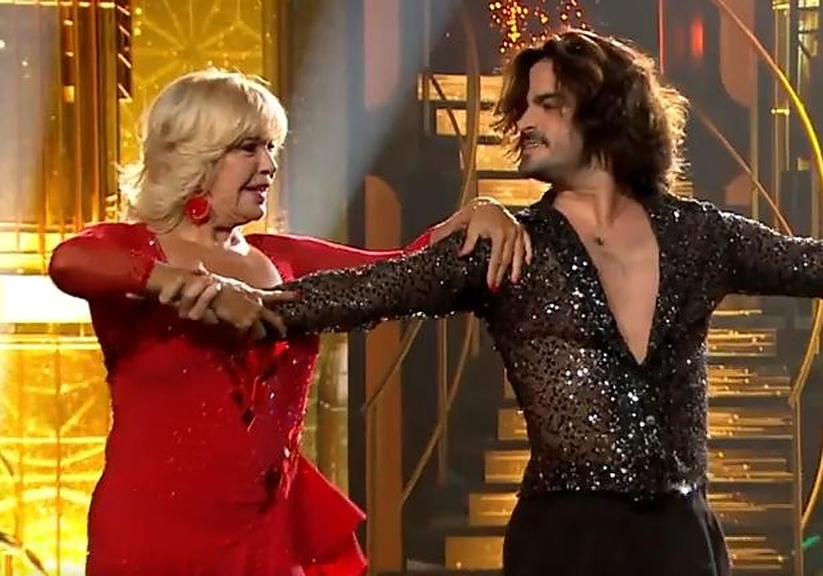 Bárbara Rey y su bailarín.