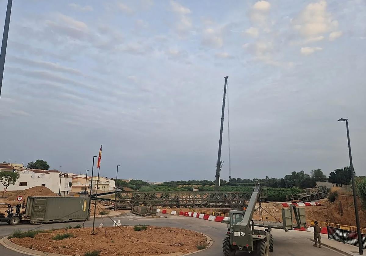 Trabajos de desmontaje en Loriguilla.