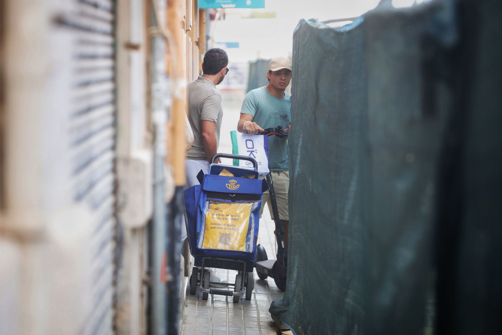 Obras en la calle Alicante de Valencia
