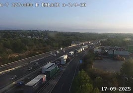 Atascos en la A-7 este miércoles, 17 de septiembre.