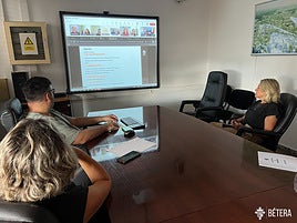 Un momento de la reunión telemática.