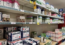 Leche en supermercados, en una imagen de archivo.