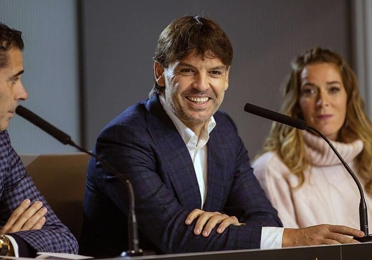 Morientes, en una conferencia.
