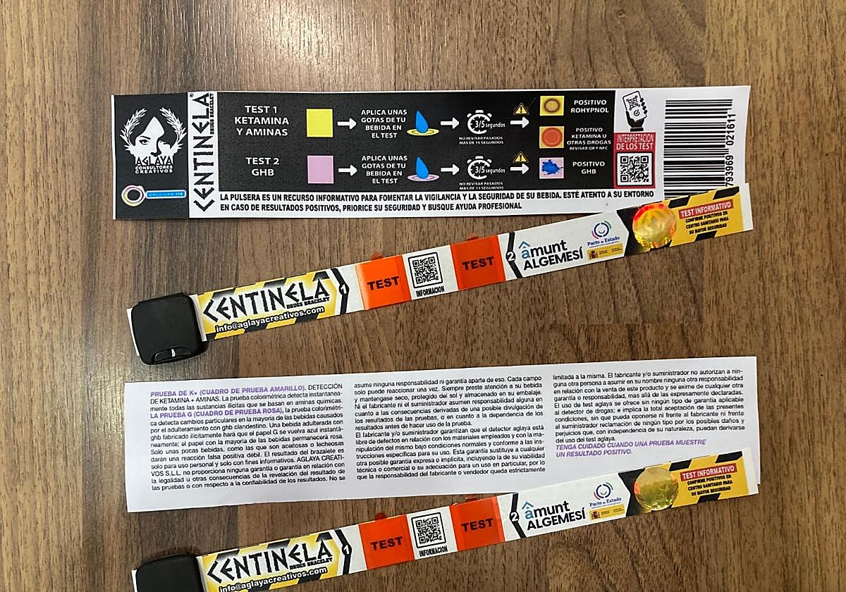Pulseras centinela que se repartirán en Algemesí.