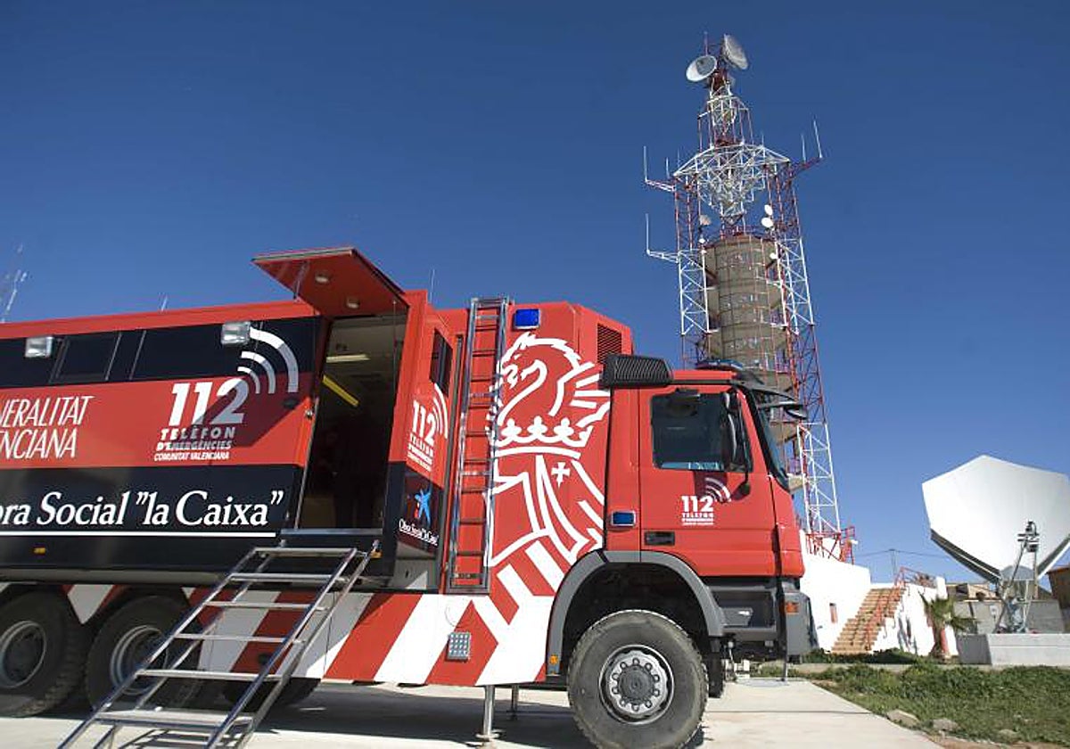 Un camión del Centro de Coordinación de Emergencias de la Generalitat.