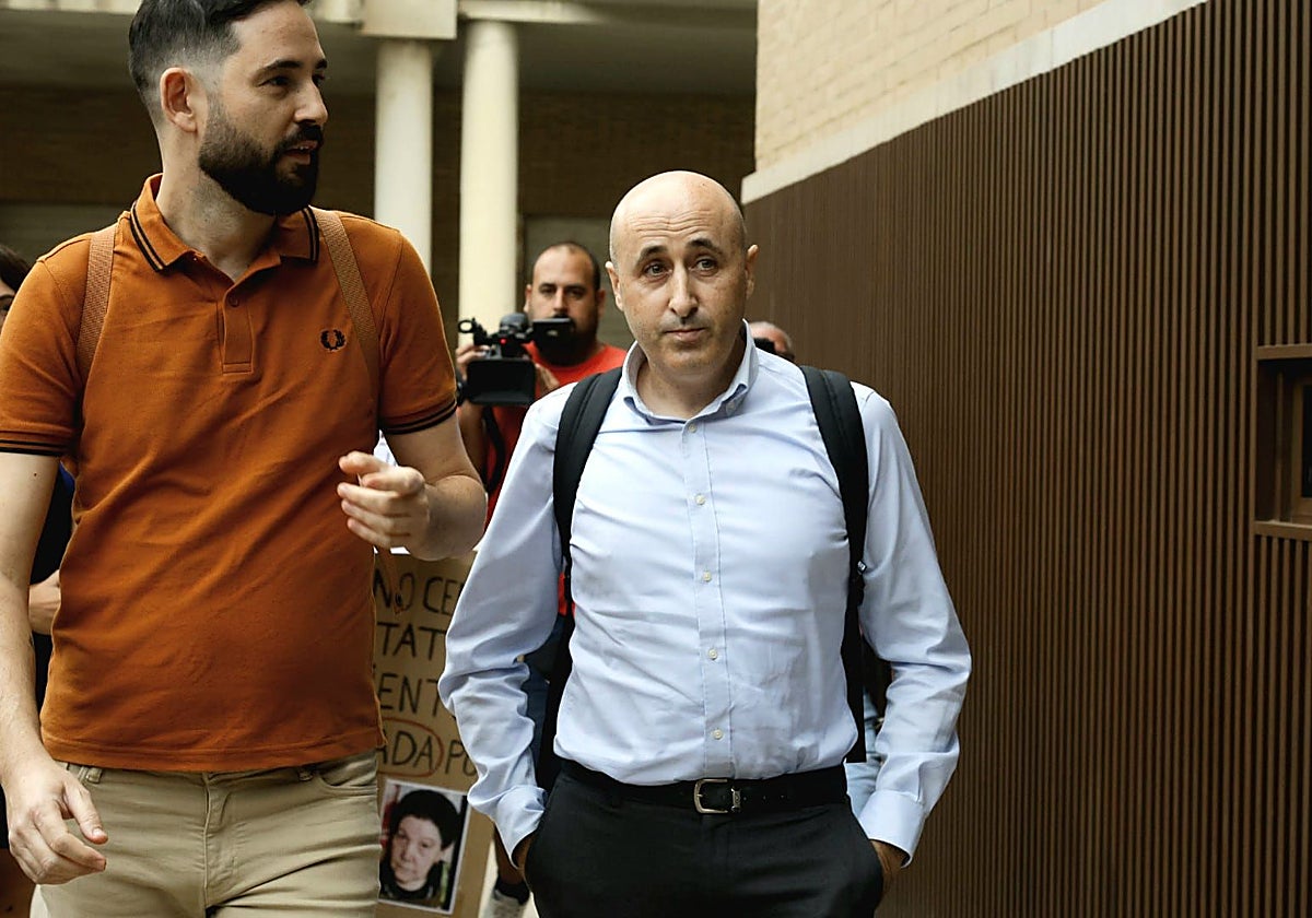 Miguel Polo, a su llegada a los juzgados.