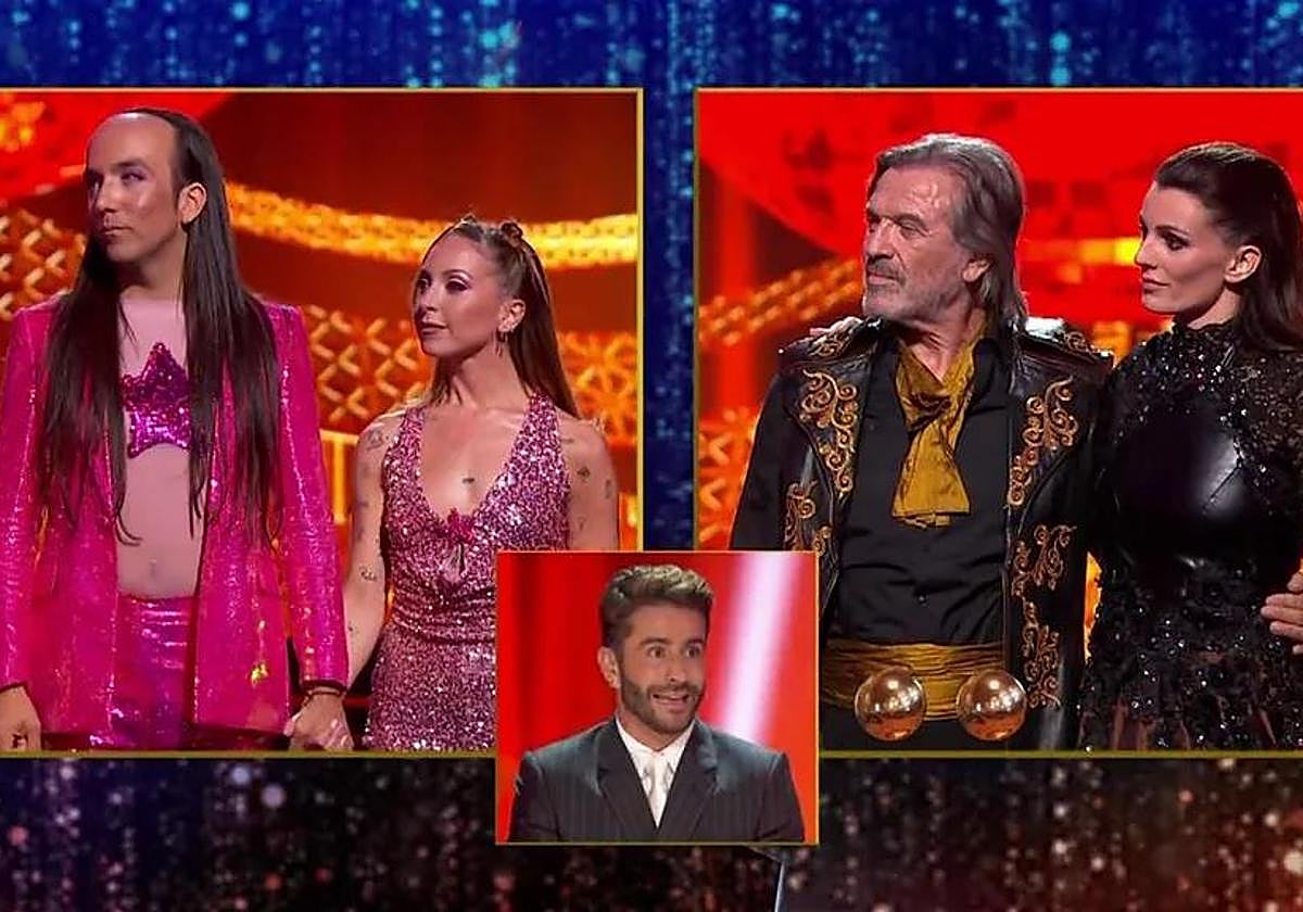 Aless Gibaja y Pepe Navarro en 'Bailando con las estrellas', este sábado.