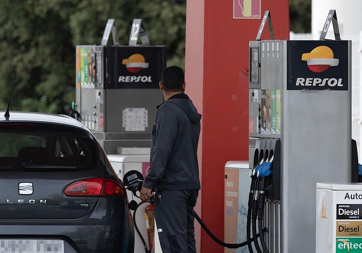 Una gasolinera Repsol.
