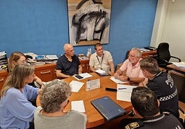 Reunión sobre seguridad en el Ayuntamiento.