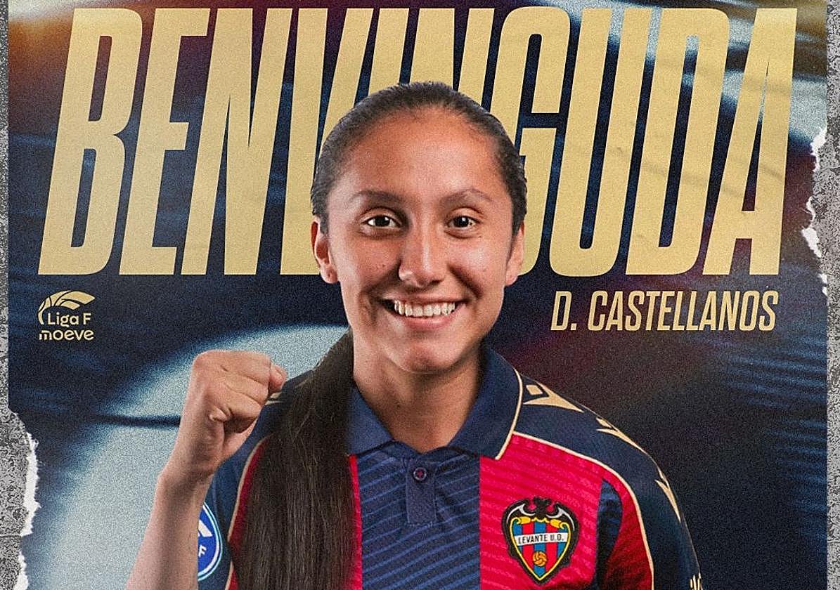 Daniela Castellanos, colombiana que refuerza el ataque del Levante UD.