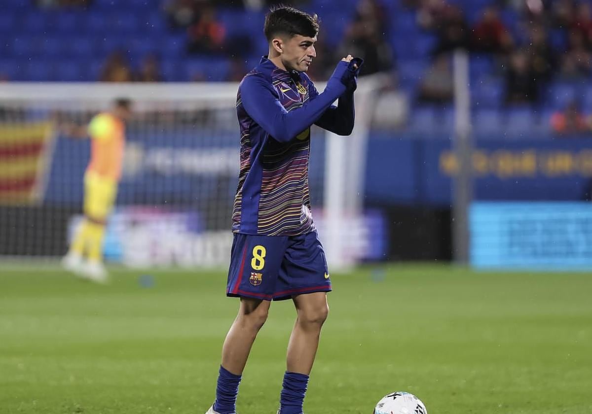 Pedri, en el partido de este domingo ante el Getafe.