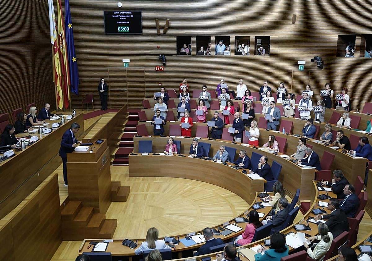 Carlos Mazón este martes en el debate de política general.