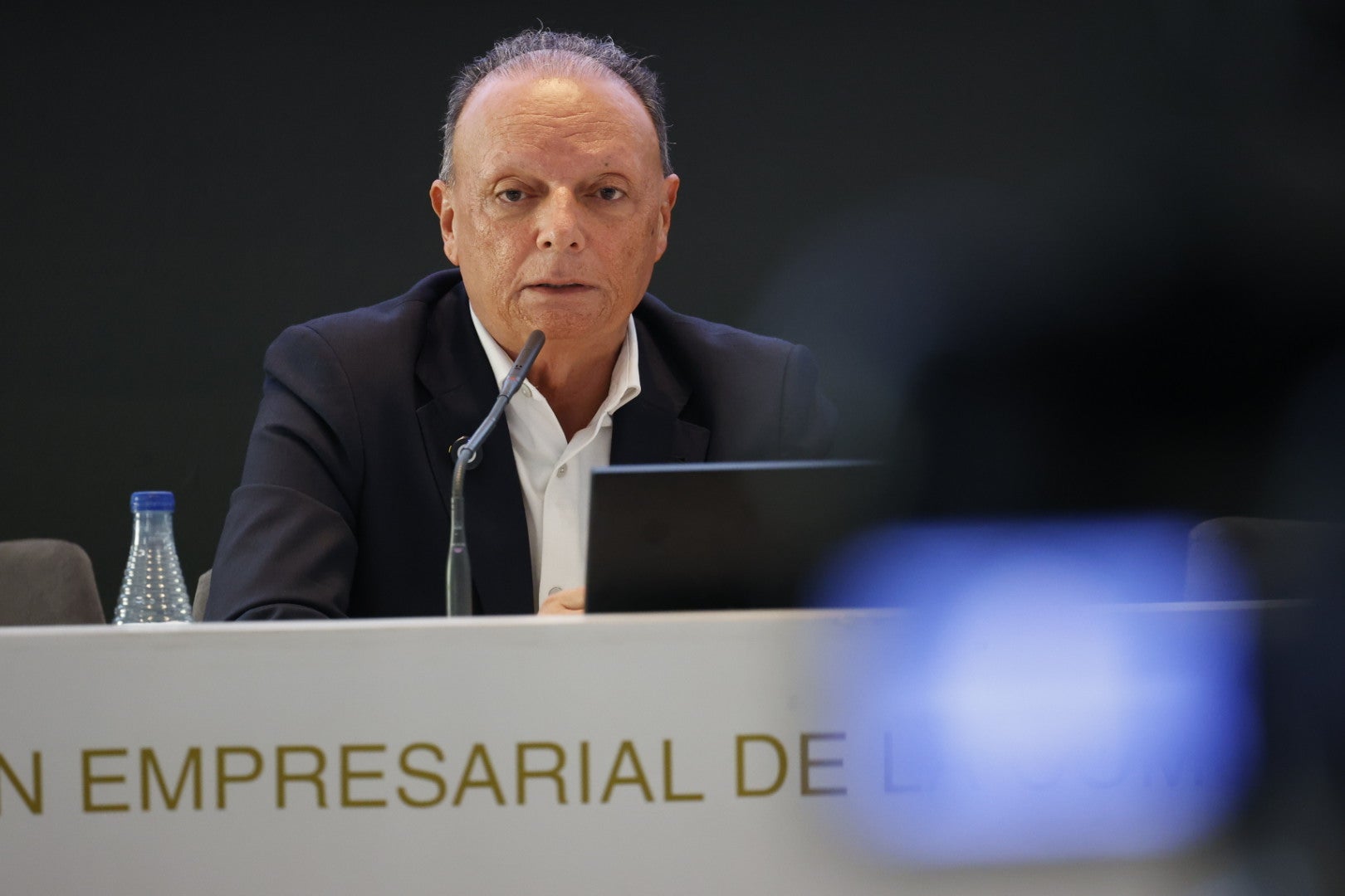 Salvador Navarro este martes en la rueda de prensa.