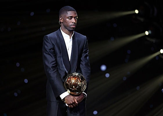 Dembele, con el Balón de Oro.