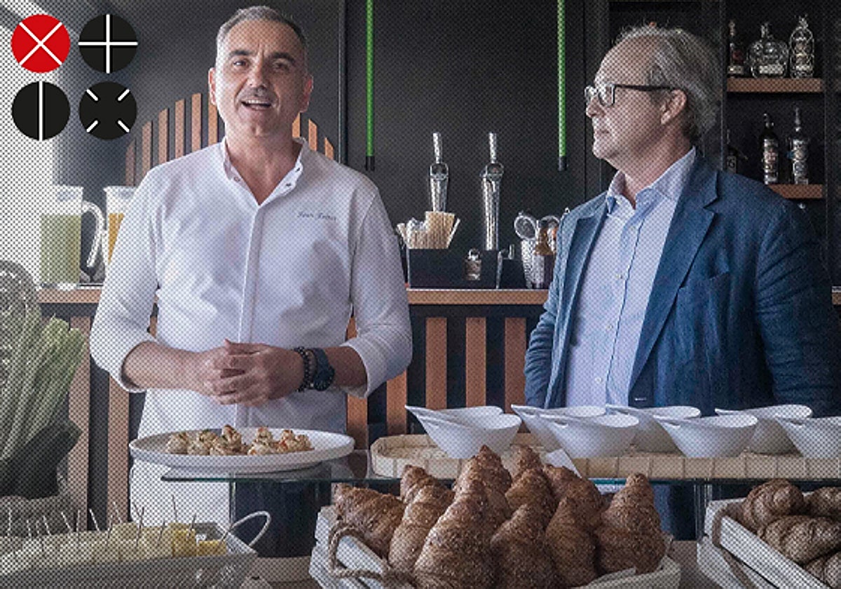 El chef Juan Torres explica las novedades de temporada de FRONT junto a Ignacio Aliño, consejero delegado de Grupo El Alto.