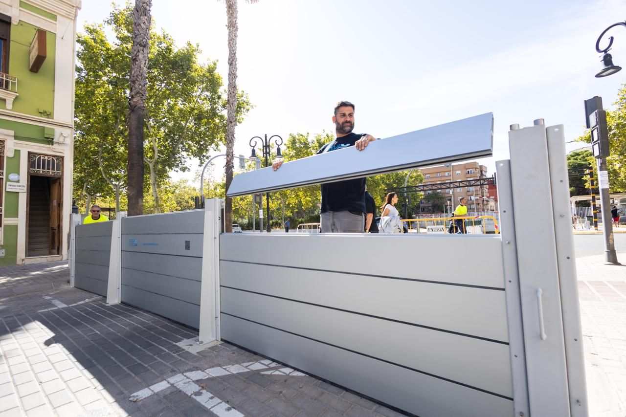 Aldaia prueba las nuevas compuertas contra los desbordamientos de la Saleta