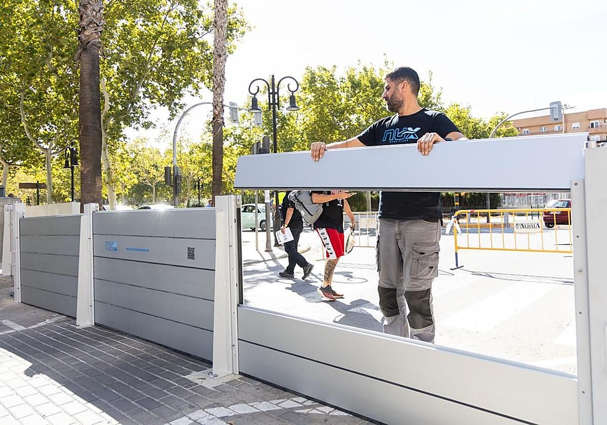 Aldaia prueba las nuevas compuertas contra los desbordamientos de la Saleta