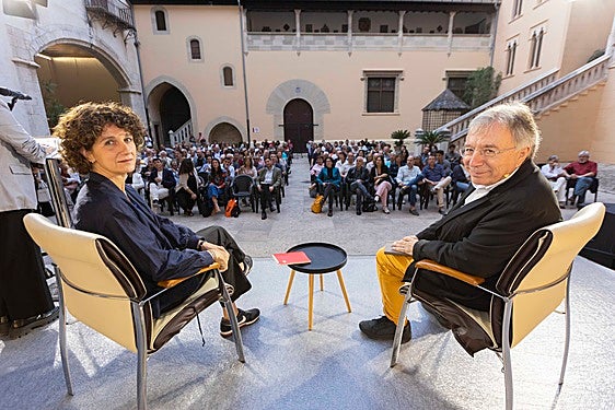 Marina Garcés y Antonio Monegal.