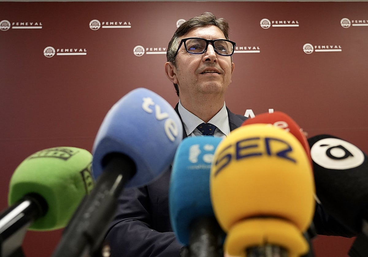 Vicente Lafuente, durante la rueda de prensa de presentación de candidatura para presidir la CEV.