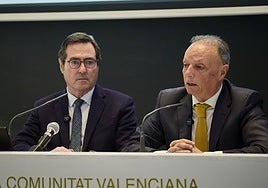 Salvador Navarro, junto a Antonio Garamendi, en la sede de la CEV.