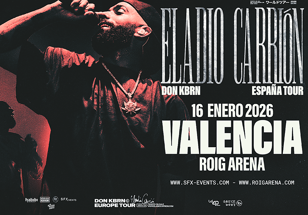 Cartel del concierto de Eladio Carrión en el Roig Arena.