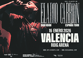 Cartel del concierto de Eladio Carrión en el Roig Arena.