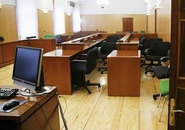 Sala de vistas de una Audiencia Provincial, en una imagen de archivo.