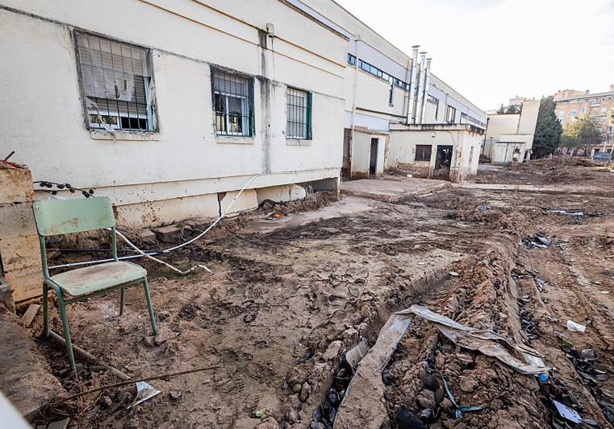 Estado en el que quedó el instituto Berenguer Dalmau de Catarroja, en estado de derribo, tras la dana.
