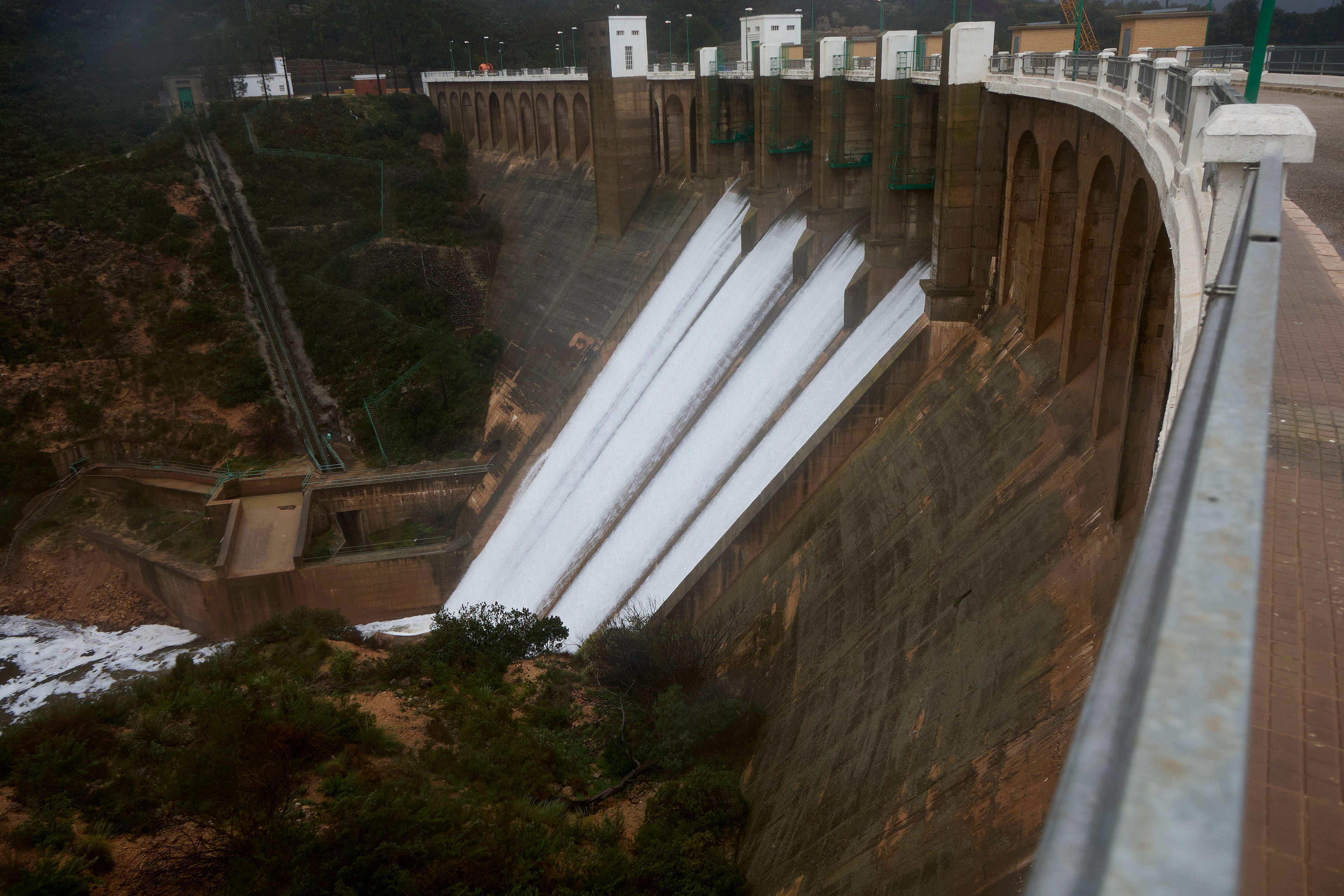 Imagen reciente de la presa de Forata.