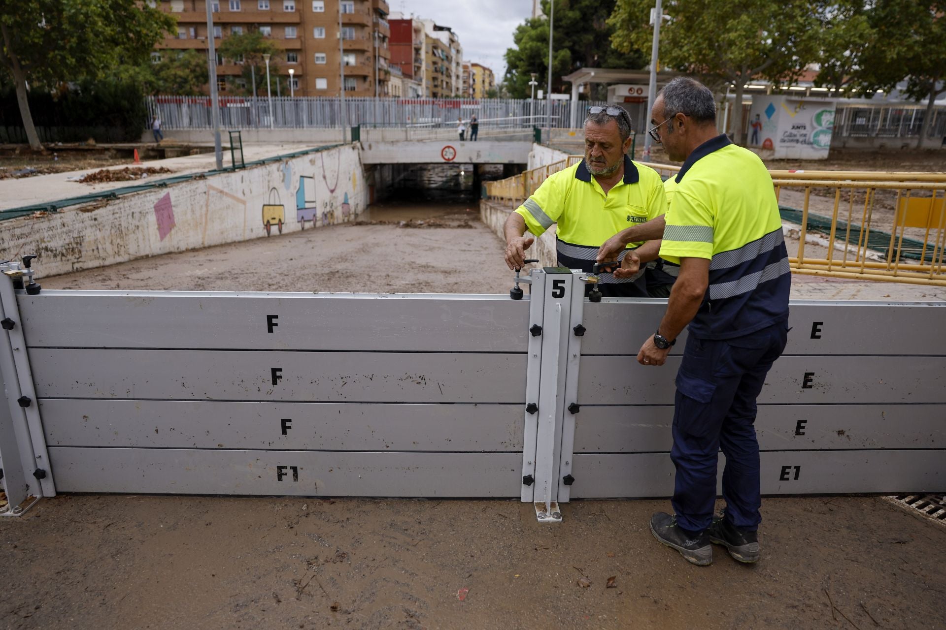 Diques en el barranco de La Saleta, en Aldaia