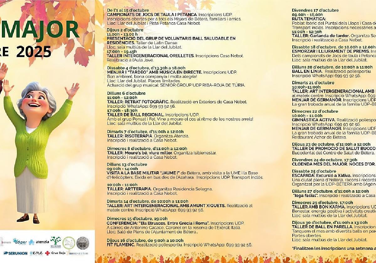 Detalle del cartel del Mes del Mayor.