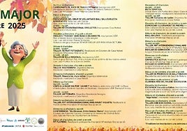 Detalle del cartel del Mes del Mayor.