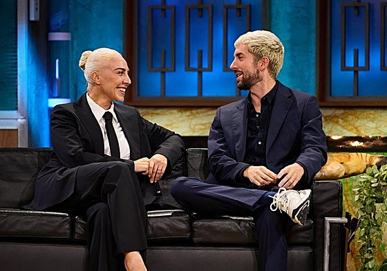 Mónica Naranjo y Broncano este lunes en 'La Revuelta'.