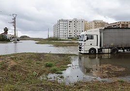 Efectos del temporal en El Perelló.