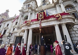 Bajada de la Real Senyera en 2024.