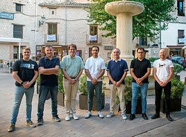 Los miembros del jurado, junto al alcalde.