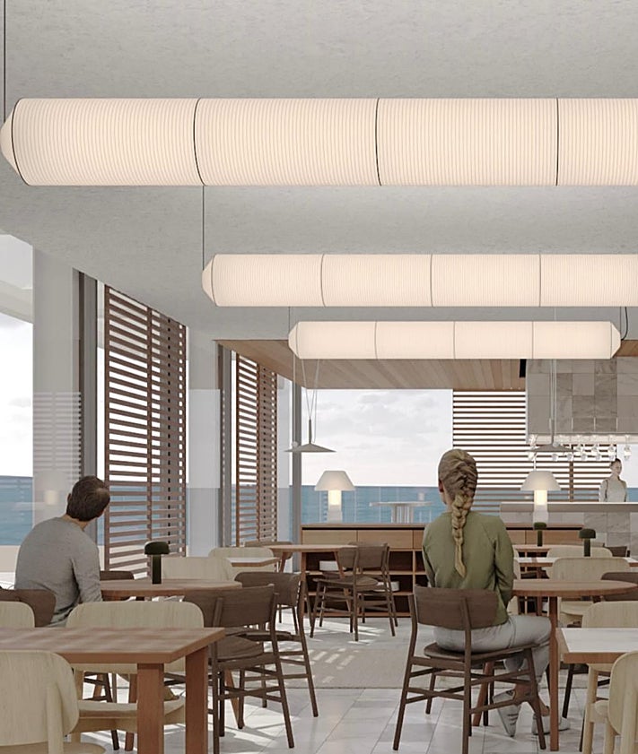 Imagen secundaria 2 - Recreación virtual de los restaurantes nuevos que se instalarán en el paseo marítimo de la Malvarrosa.