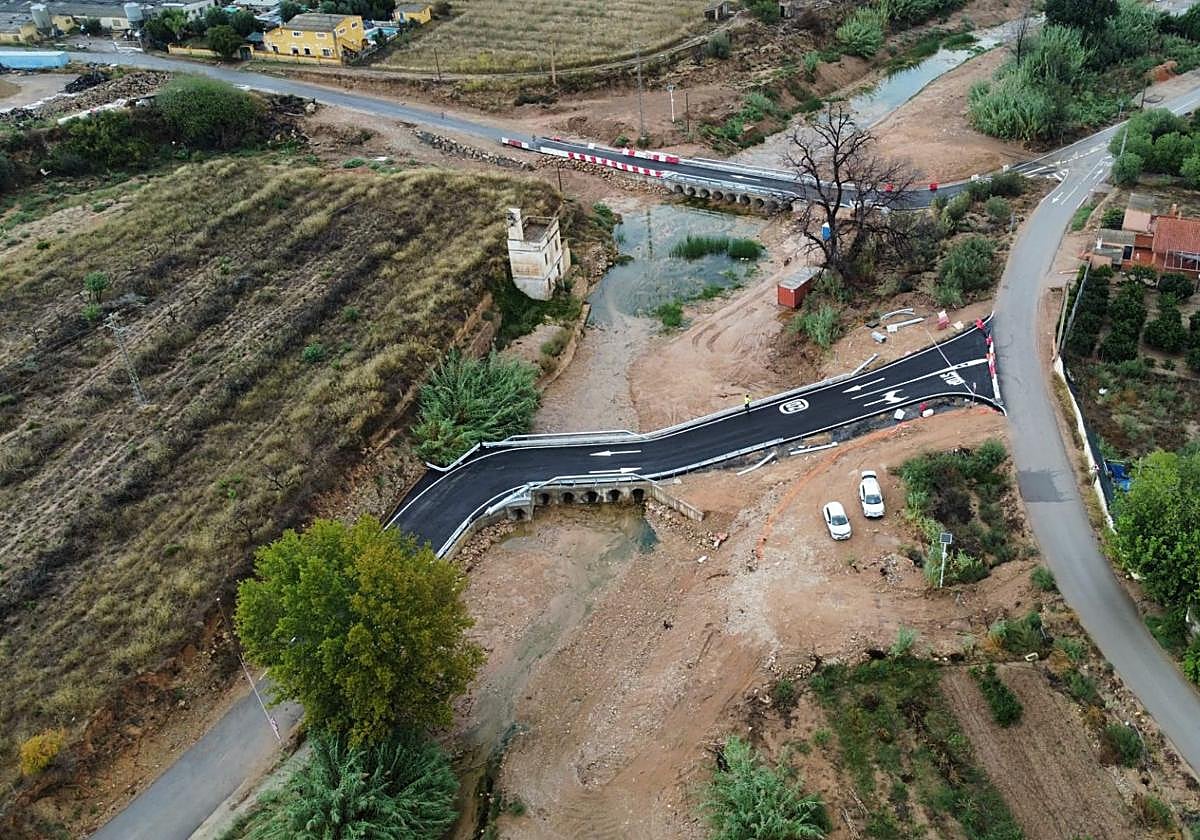 Los dos badenes tras su reconstrucción.