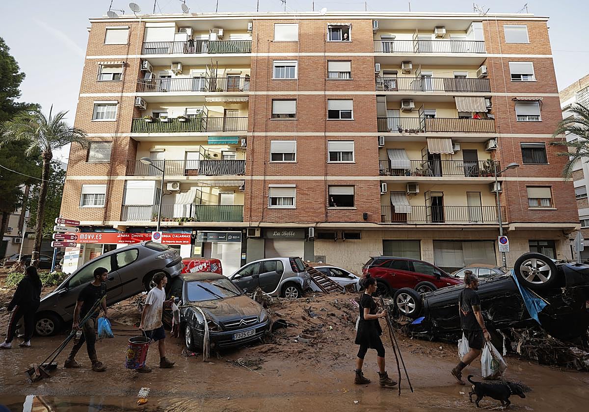 Efectos de la dana en Paiporta.