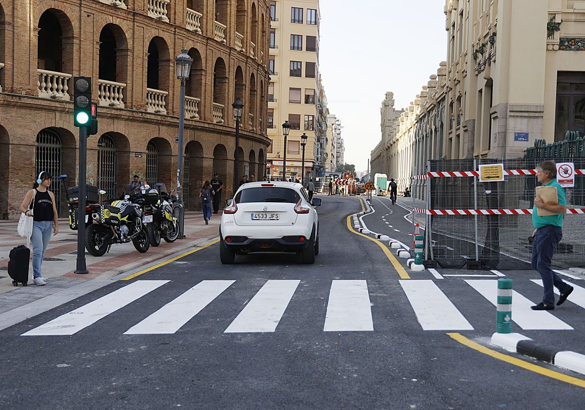 Tramo de la calle Alicante reabierto este viernes.