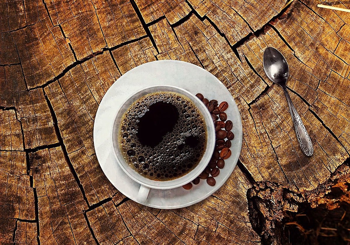 Una taza de delicioso café.