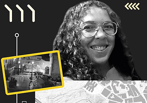 Juanjo, con un cartel que denunciaba la desaparición de Bea.