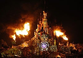 Fuegos artificiales en el Castillo de la Bella Durmiente, en una imagen de archivo.