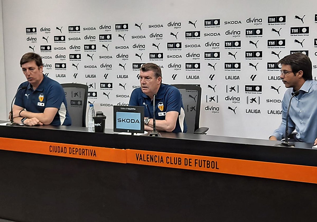 Gourlay, este mediodía en la sala de prensa de la Ciudad Deportiva.