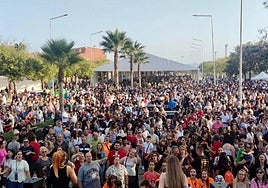 Todo preparado para las tradicionales paellas con las que se celebra el 9 d'Octubre