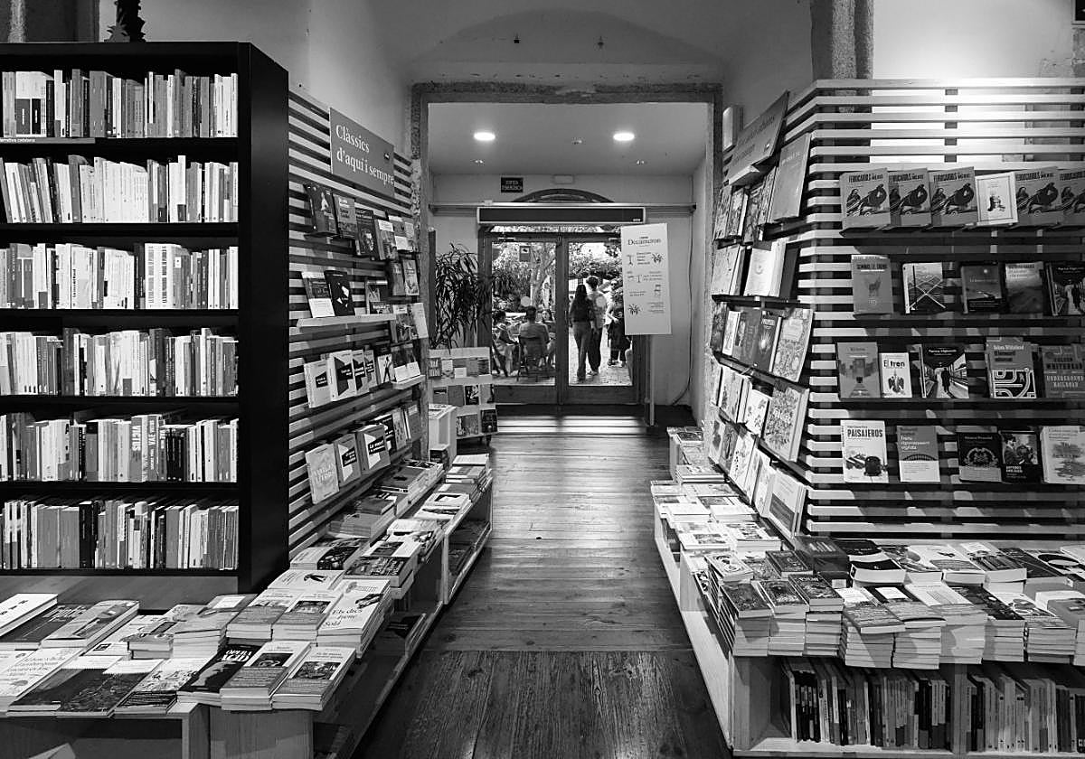 Volúmenes de lectura en una librería.