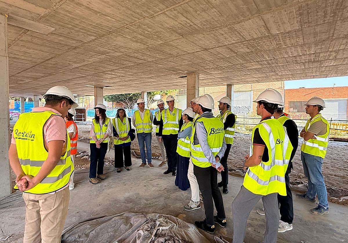 Visita de obras a la residencia el pasado viernes.