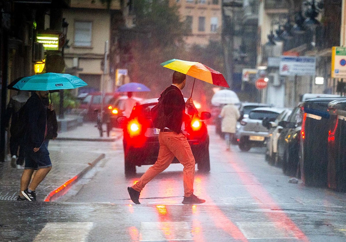 Lluvia de los últimos días en Valencia.